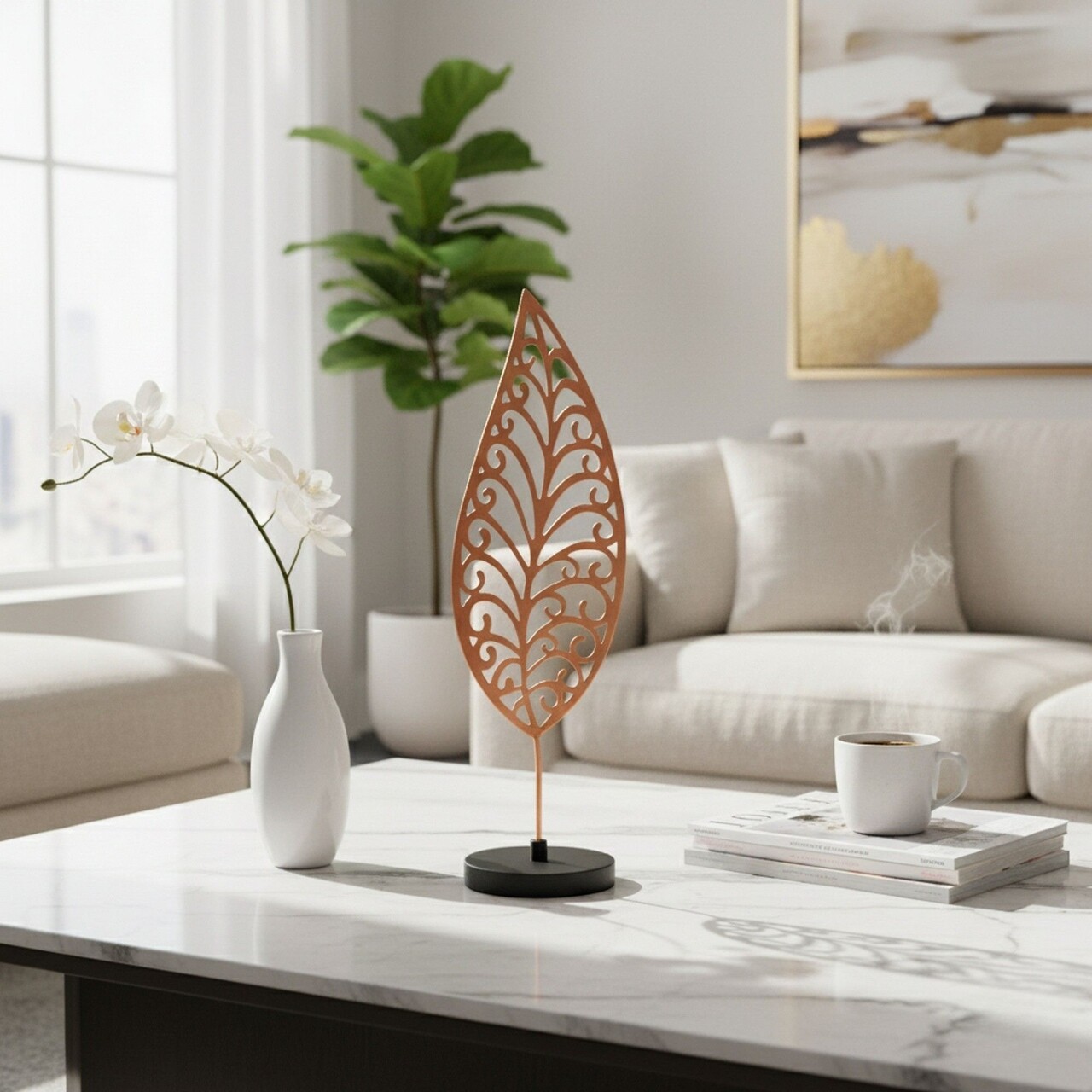 Decoratiune, Dm-002-A, 49x15x13 cm, Cupru/Negru - imagine 7